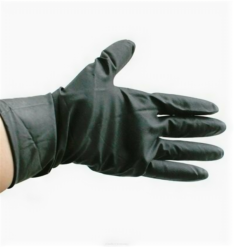 фото Dewal Перчатки латекс, 2 шт., S, черный