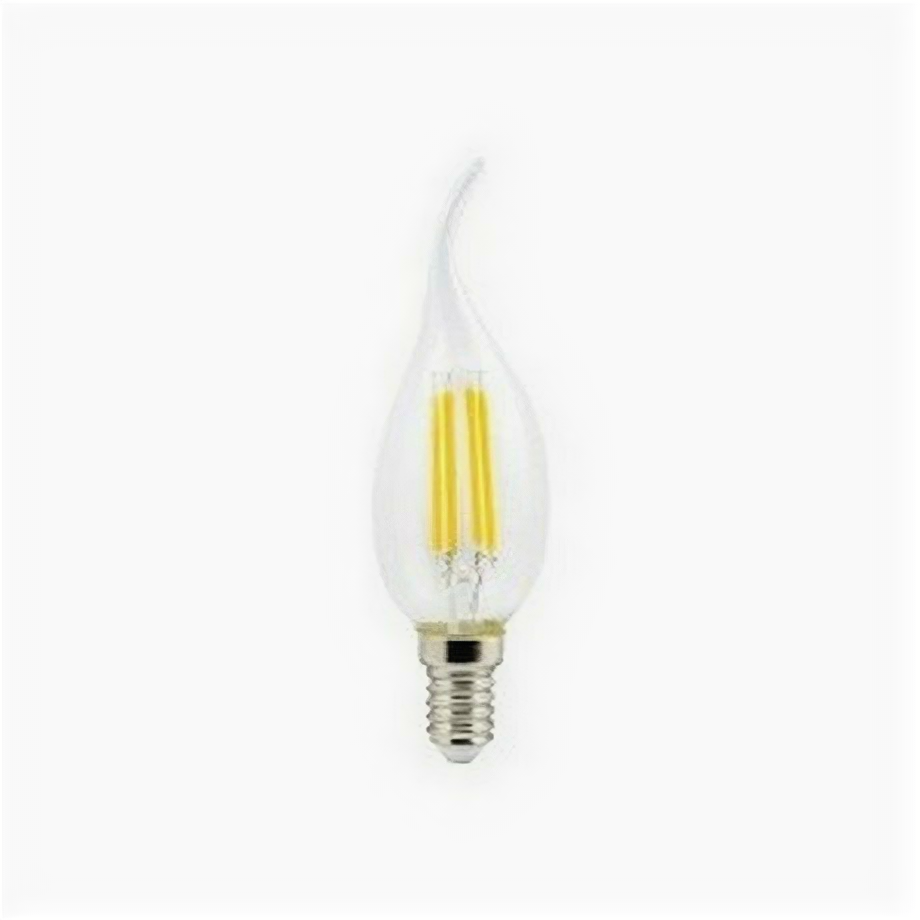 Светодиодная лампа Ecola candle LED Premium 70W 220V E14 2700K 360° filament прозр. нитевидная свеча на ветру 125х37 N4UW70ELC