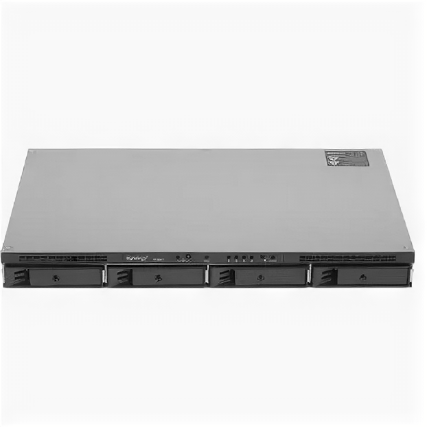 Synology Сетевое хранилище Synology RS422+ RackStation (1U, 4x3.5/2.5" HDD, 2-core 2.6 GHz, 2 GB DDR4 ECC, 2xGbE LAN)