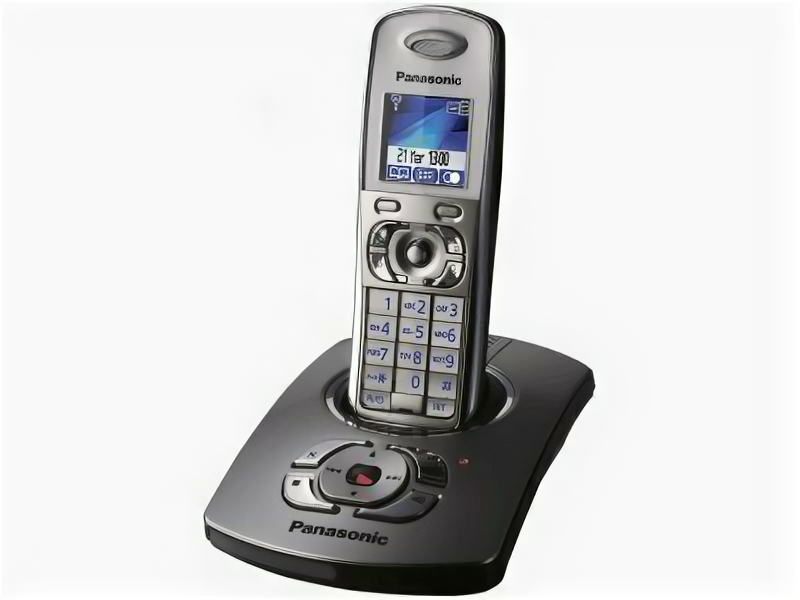 Радиотелефон с АОН и автоответчиком Panasonic KX-TG8321RUT темный металлик