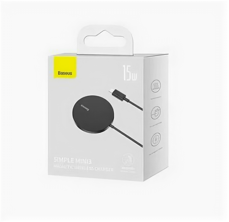 фото Беспроводное зарядное устройство Baseus CCJJ040001, 15W черная