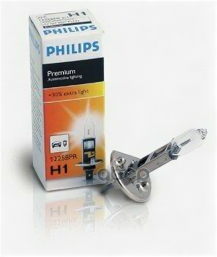 Лампа 12v H1 55w +30% Philips Premium 1 Шт. Картон 12258prc1 Philips арт. 12258PRC1