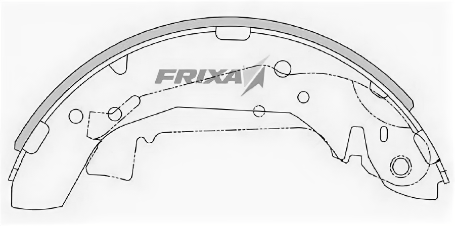 Барабанные тормозные колодки задние Frixa FLH02F для Hyundai Elantra Hyundai Matrix Kia Magentis Hyundai Sonata (4 шт.)