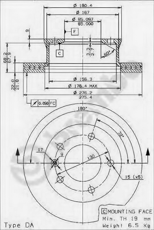 Тормозной диск Brembo - фото №1