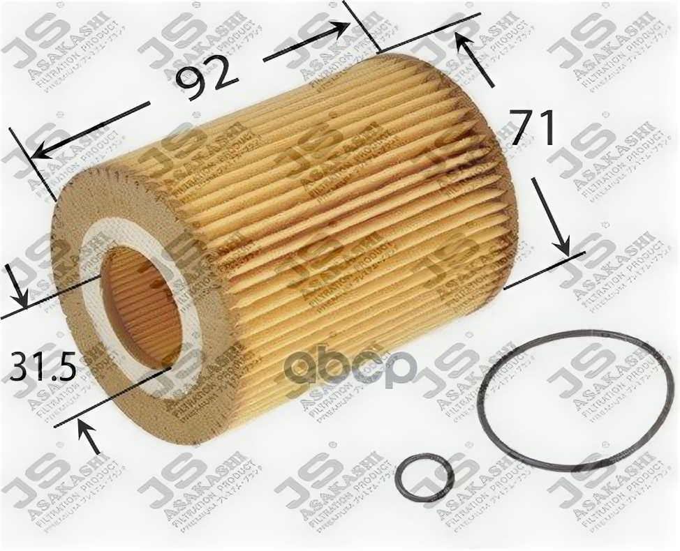 JS ASAKASHI OE34001 Фильтр масляный элемент