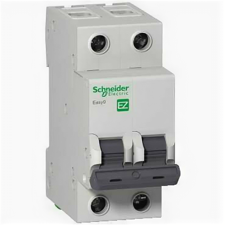 Easy9 EZ9F14206 Автоматический выключатель двухполюсный 6А (4.5 кА, B) Schneider Electric - фото №1