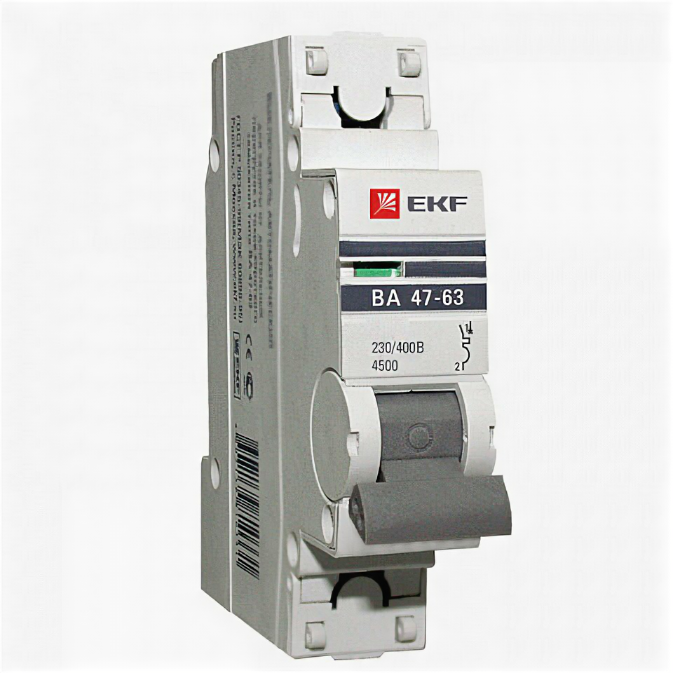 EKF Автоматический выключатель 1P 25А (C) 4,5kA ВА 47-63 PROxima mcb4763-1-25C-pro