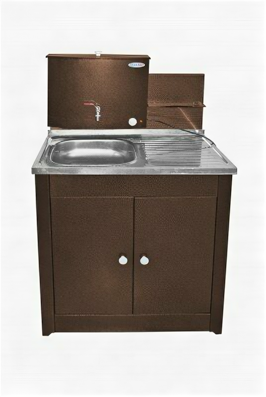 фото Умывальник дачный Акватекс дуэт с ЭВН, мойка из нержавеющей стали