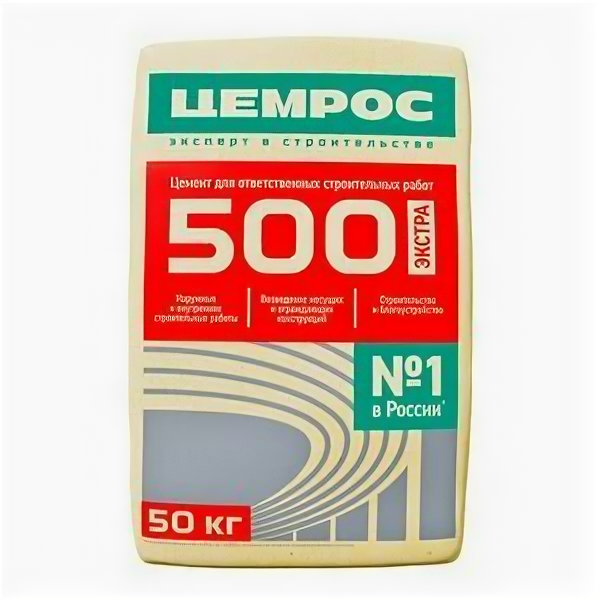 Цемрос Цемент М500 Д0 ЦЕМ I 42,5 50 кг