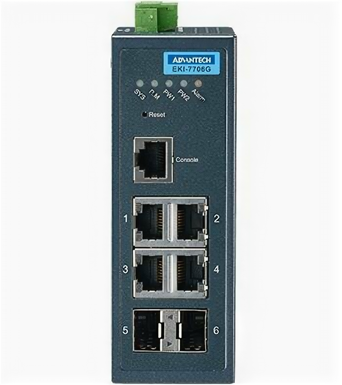 EKI-7706G-2F-AE 4GE+2SFP Gigabit Managed Redundant Industrial Switch Advantech