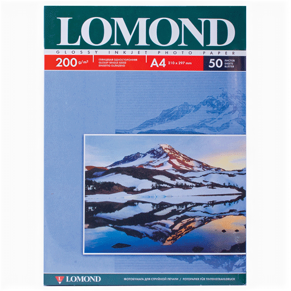 Бумага Lomond A4, глянцевая, 200 г/м², 50 листов