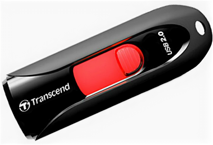 Накопитель USB 2.0 16GB Transcend JetFlash 590 TS16GJF590K черный/красный
