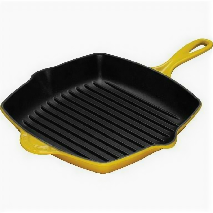 Квадратная сковорода гриль 26см желтая LE CREUSET 20183264030422