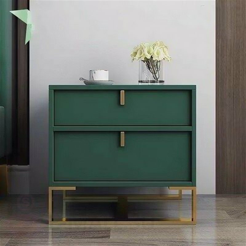 Тумбочка прикроватная Modern Blue Nightstand Minimalist Bedside Table (зеленый)