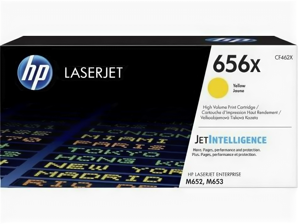 Тонер Картридж HP 656X CF462X желтый (22000стр.) для HP M652/653