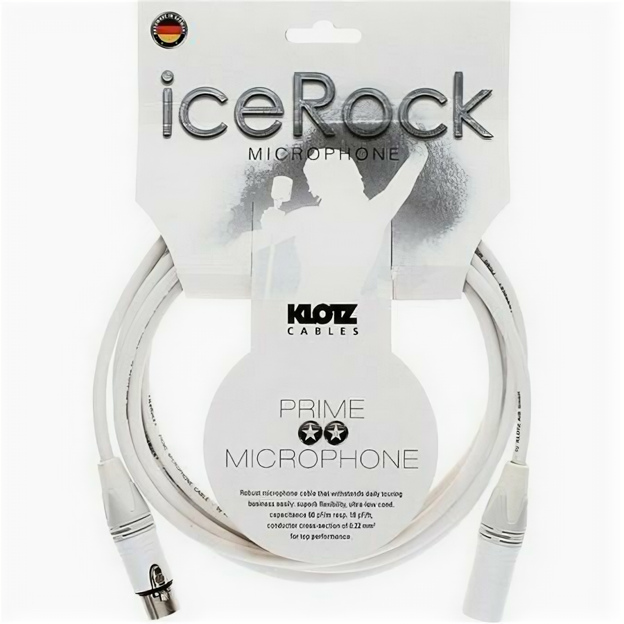 Klotz IRFM0200 микрофонный кабель, 2 метра, цвет белый