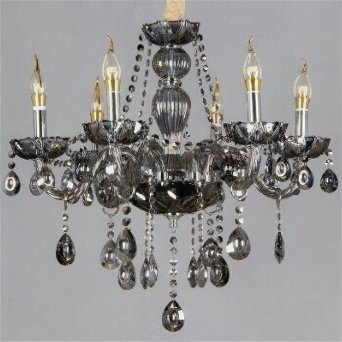 фото Люстра подвесная в стиле барокко "Attento" 5*40Вт 25-S9007 со стеклянными основаниями