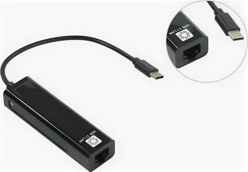 5bites (ua3c-45-09bk) адаптер Usb-c --) UTP 100Mbps + 3-port USB2.0 Hub