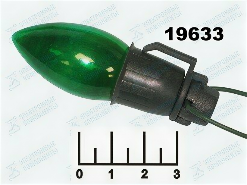 фото Плафон для гирлянды зеленый "Свеча"