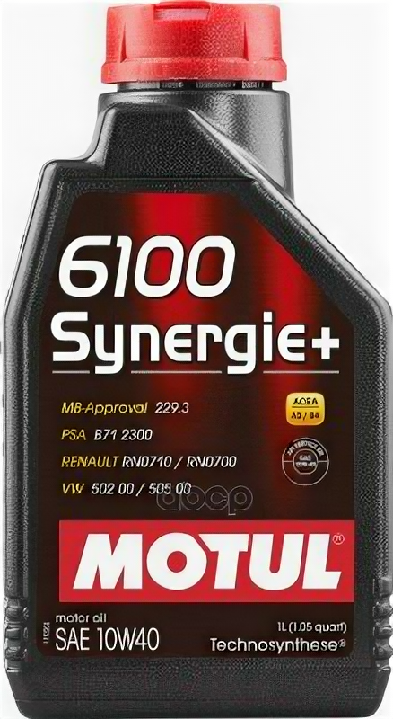 Синтетическое моторное масло Motul 6100 Synergie+ 10W40