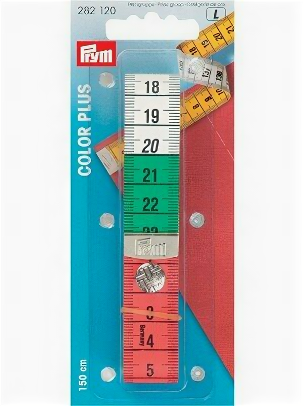 PRYM 282120 Сантиметр Color Plus с кнопкой, 150 см