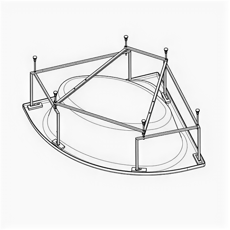 Монтажный комплект к акриловой ванне Канны 150х150 Santek 1WH112432