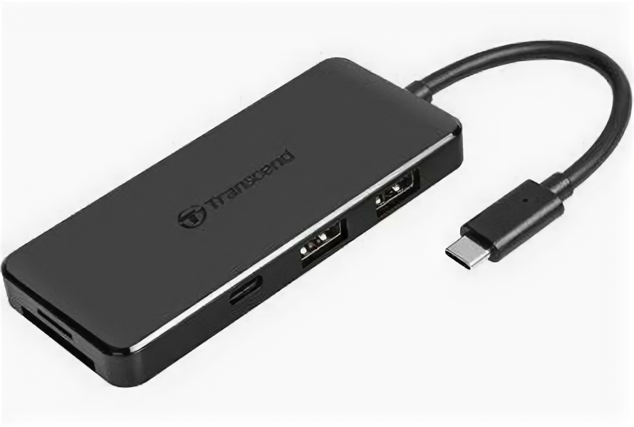 Концентратор USB Type-C Transcend HUB5C 4 х USB 3.0 SD/SDHC microSD 2 х USB Type-C черный