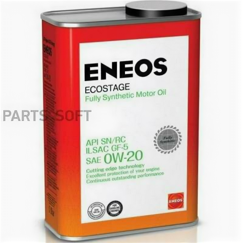 ENEOS 8801252022015 Масло моторное синтетическое для бензиновых двигателей Ecostage 100 Synt.SN 0W20 0.94л