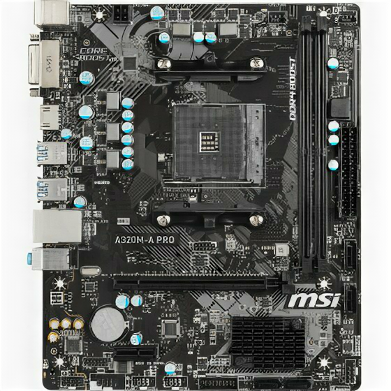 MSI A320M-A PRO AM4 A320 DDR4 mATX DVI/HDMI