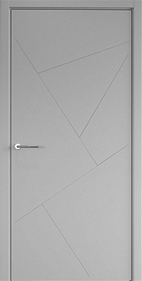 Межкомнатная дверь (комплект) Albero Геометрия-2 покрытие Эмаль / ПГ Серая - фотография № 2