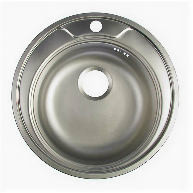 Мойка кухонная "Владикс", врезная, с сифоном, d=49 см, нержавеющая сталь 0.6 мм Владикс 4052062