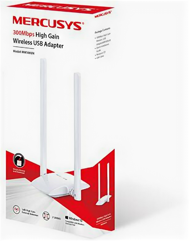 Wi-Fi адаптер Mercusys MW300UH Wi-Fi 4 (802.11n) USB 2.0