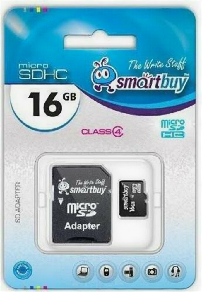 Smartbuy microSDHC 16GB Сlass 4 SB16GBSDCL4-01