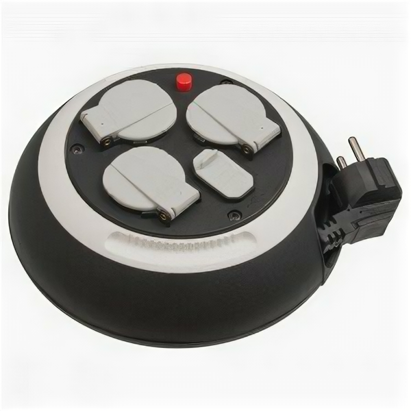 Удлинитель на катушке Brennenstuhl Comfort Line (3 м, 3 розетки, 2 USB, черный, IP20, 1109220600)