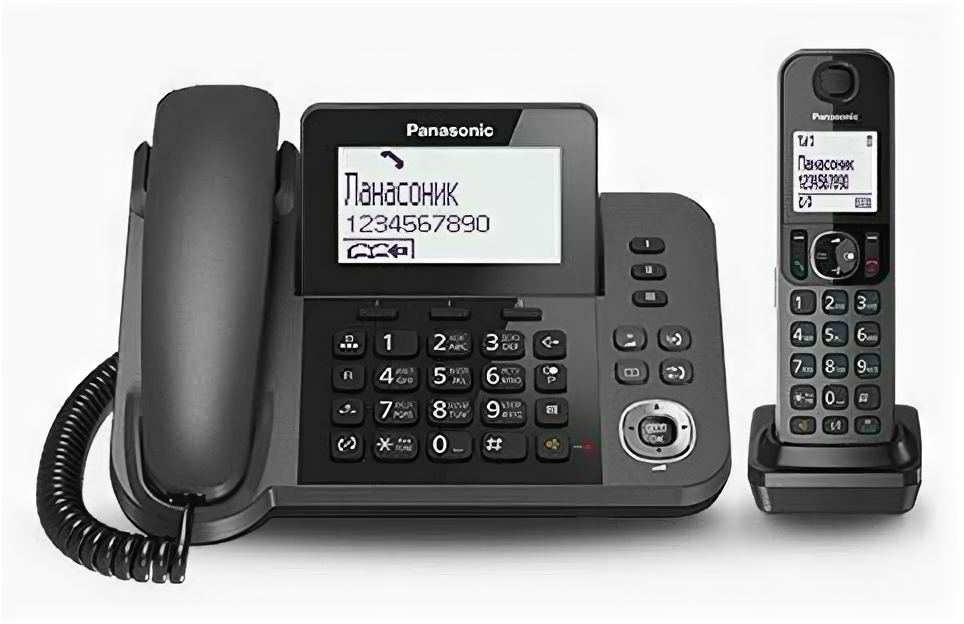 Телефон Panasonic KX-TGF310RUM серый металлик