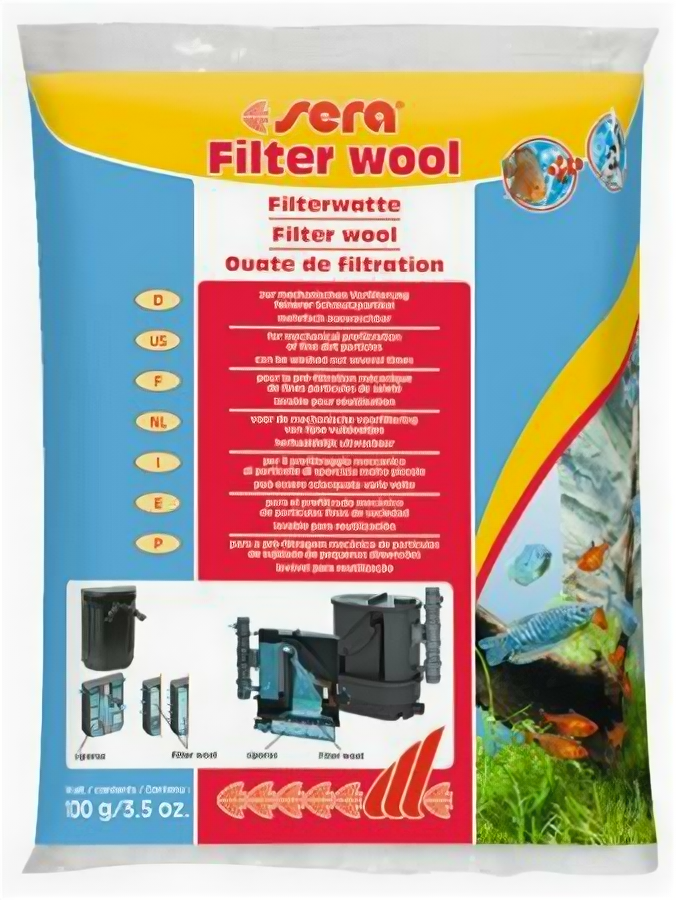 Sera Фильтрующая вата Sera FILTER WOOL, 100 г