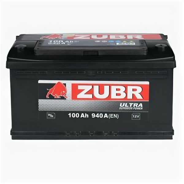 Аккумулятор ZUBR Ultra 100 Ач 940А обратная полярность