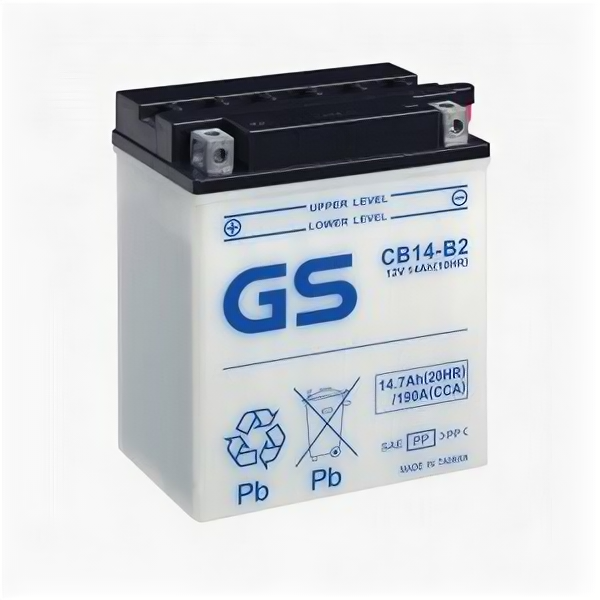 Аккумулятор мото GS CB14-B2 (YB14-B2, YB14-A2)