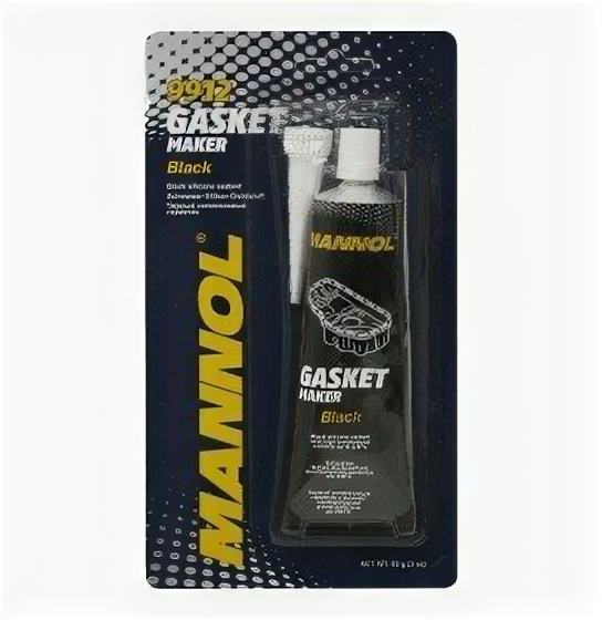 9912 Черный силиконовый герметик (от -40 С до +230 С) / Gasket Maker Black (85гр.) MANNOL