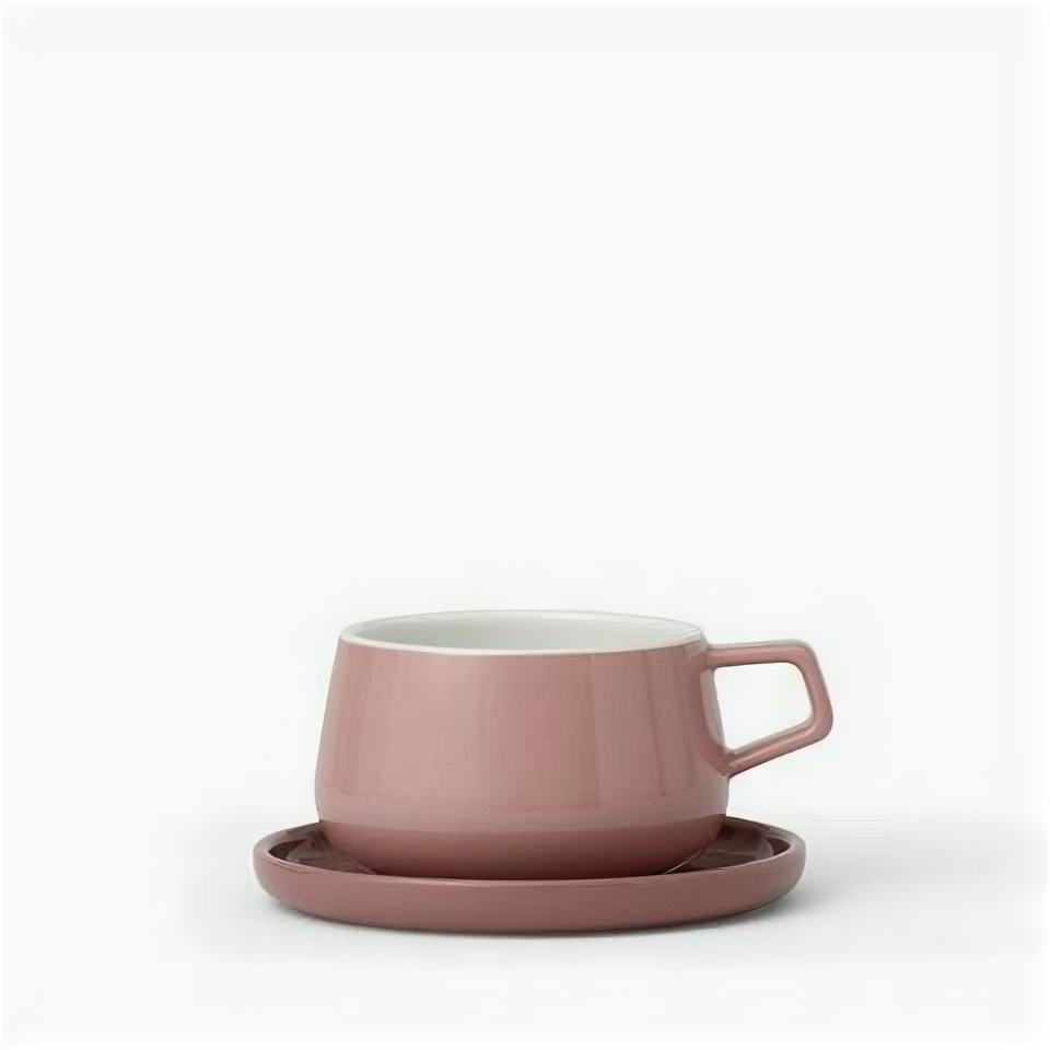 Чайная чашка с блюдцем Viva Scandinavia Ella, 0.25л, фарфор, чайная роза V79750