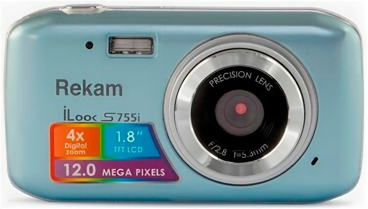 Фотоаппарат Rekam iLook S755i серый металлик 12Mpix 1.8" SD/MMC CMOS/Li-Ion