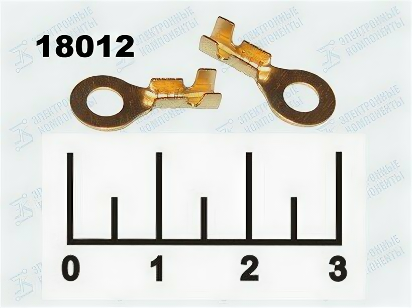 фото Клемма кольцевая 4мм латунь DJ431-4A
