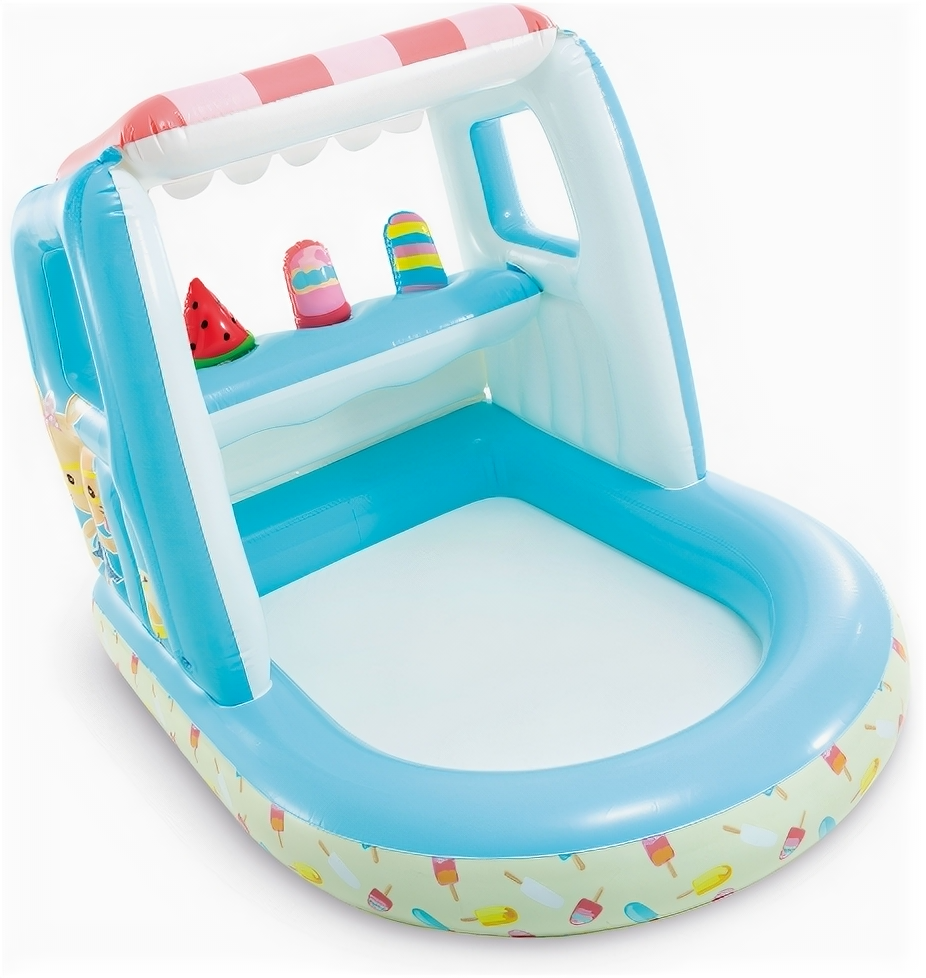 Детский надувной бассейн Intex Ice Cream Stand Playhouse (48672) 127х102х99см