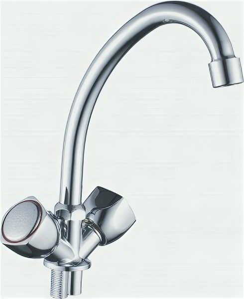 фото CRON Смеситель для кухни (Zn), хром, (2 шт в уп., цена за 1 шт.), CN4009-2