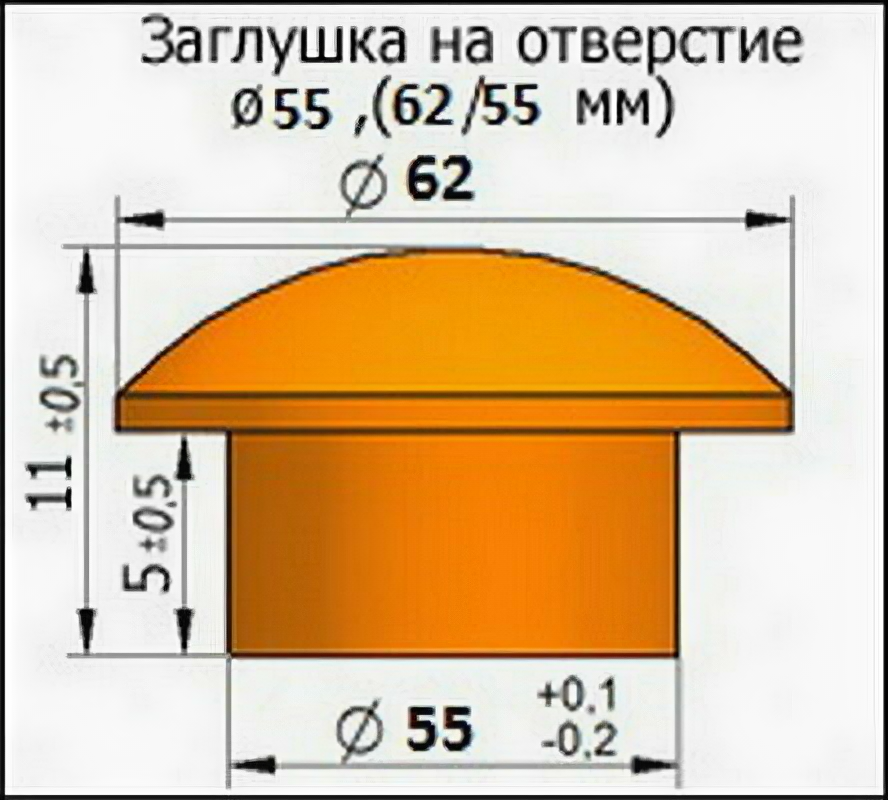 Заглушка деревянная на отверстие, D 55 мм, сосна (20 шт/уп). - фотография № 2