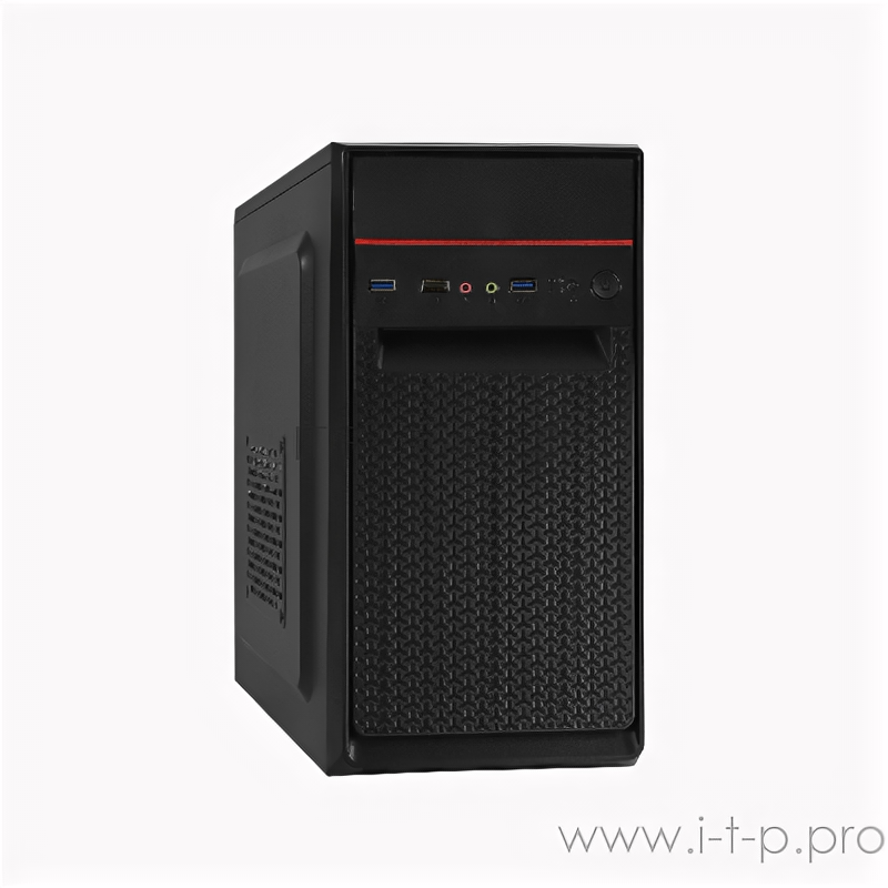 Корпус Exegate Ex283062rus Minitower ExeGate Baa-107u Black, mATX, (aaa400, 80mm), 1*USB+2*USB3.0,