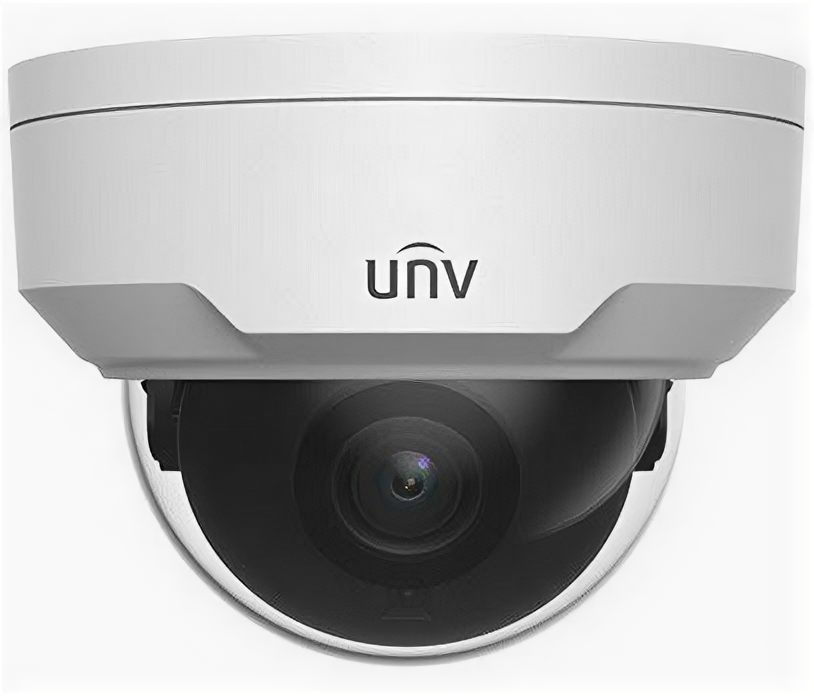 Uniview Видеокамера IP купольная антивандальная 1/2.8" 2 Мп КМОП @ 30 к/с ИК-подсветка до 30м. LightHunter 0.001 Лк @F1.6 объектив 4.0 мм WDR 2D