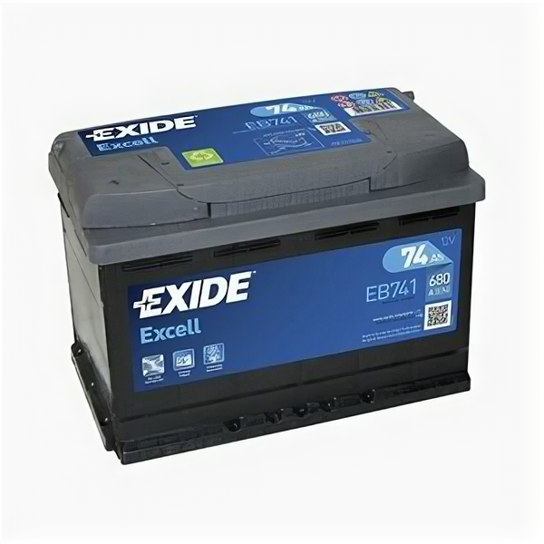 Аккумулятор Exide Excell EB741 74 Ач 680А прям. пол.