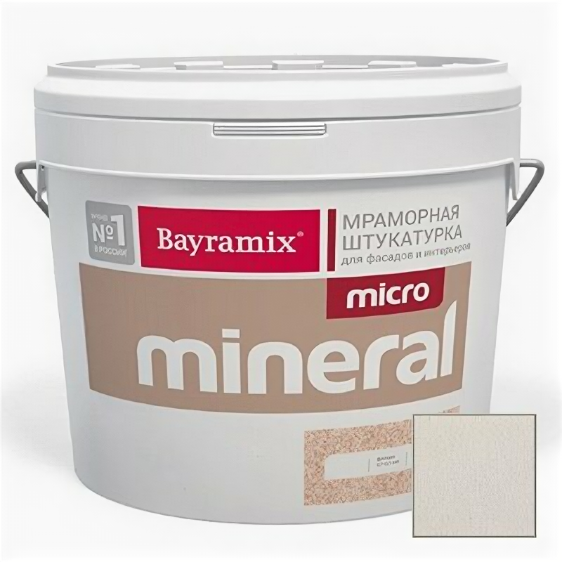 Декоративная штукатурка Bayramix Mineral Micro 644+SILVER 15 кг