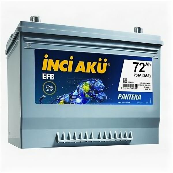 Аккумулятор Inci Aku EFB Start-Stop 72 Ач 760А обр. пол. (D26L)